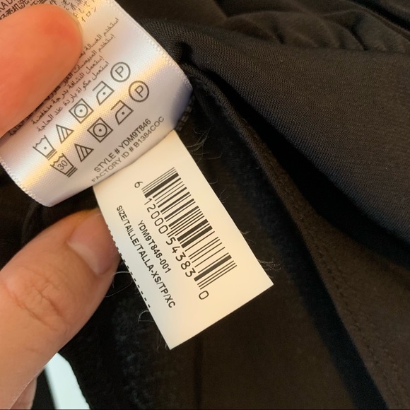 BCBGeneration Black Surplice V Neck Tie-Back Long Sleeve Bodysuit - Picture 14 of 14